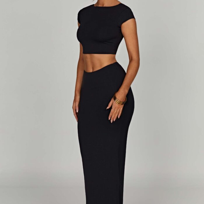 Midnight Elegance Blouse- Black - Sassygrove