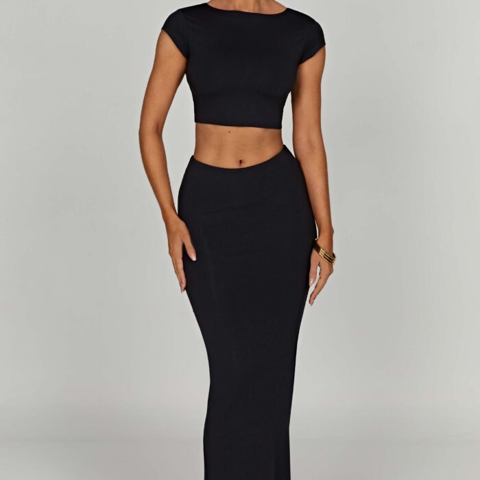 Midnight Elegance Blouse- Black - Sassygrove