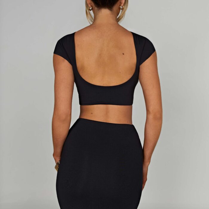 Midnight Elegance Blouse- Black - Sassygrove