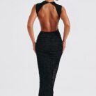 Artemis Midi Dress - Black - Sassygrove