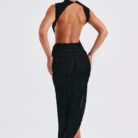 Artemis Midi Dress - Black - Sassygrove