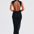 Artemis Midi Dress - Black - Sassygrove