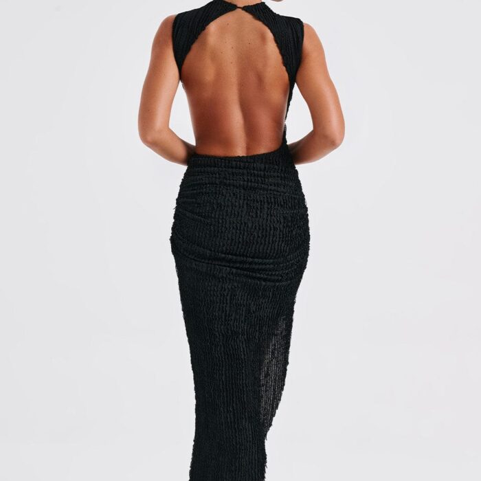 Artemis Midi Dress - Black - Sassygrove