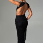Artemis Midi Dress - Black - Sassygrove