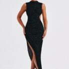 Artemis Midi Dress - Black - Sassygrove