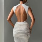 Artemis Midi Dress - Ivory - Sassygrove