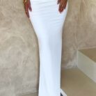 Luminous Breeze Maxi Skirt-White - Sassygrove