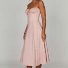 Delilah Midi Dress - Blush - Sassygrove
