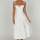 Delilah Midi Dress - Ivory - Sassygrove