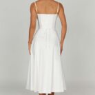 Delilah Midi Dress - Ivory - Sassygrove