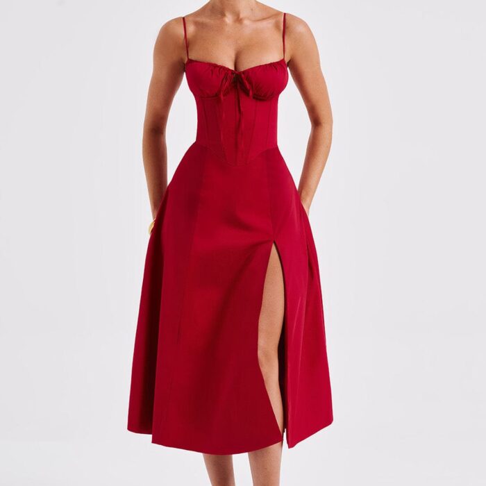 deanna-midi-dress-red-dress-babyboo-fashion-31287889690687 Delilah Midi Dress - Red - Sassygrove