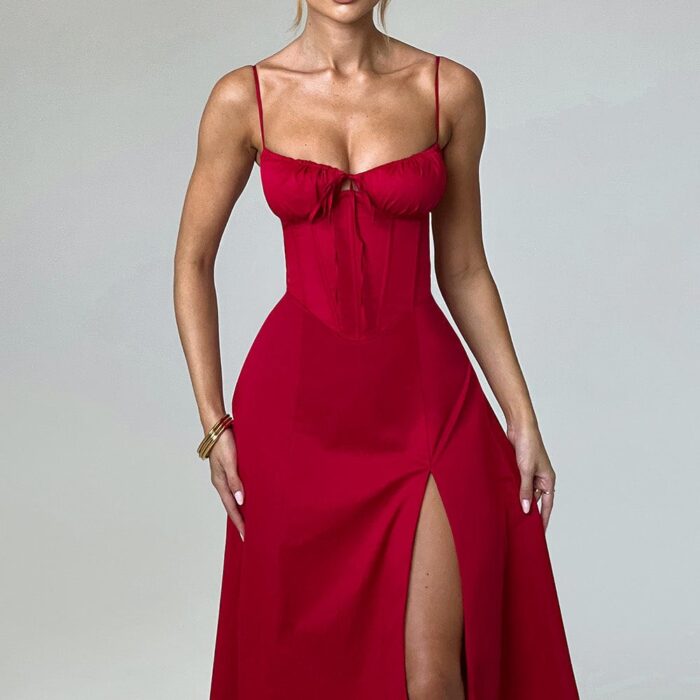 deanna-midi-dress-red-dress-babyboo-fashion-31294780407871 Delilah Midi Dress - Red - Sassygrove
