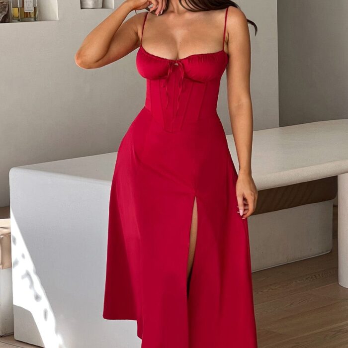 deanna-midi-dress-red-dress-babyboo-fashion-31311788671039 Delilah Midi Dress - Red - Sassygrove