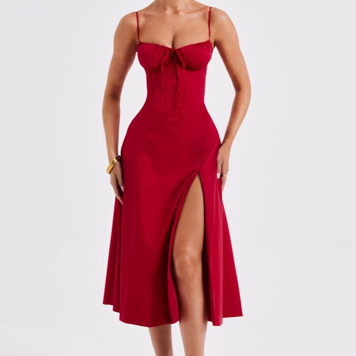deanna-midi-dress-red-dress-xs-babyboo-fashion-31287889788991 Delilah Midi Dress - Red - Sassygrove
