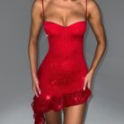 Sunshine Serenade Mini Dress- Red Sparkle - Sassygrove