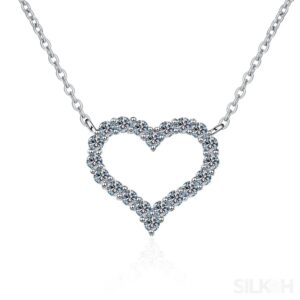Forever Shine Heart Shaped Moissanite Necklace Bea - Sassygrove