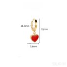 Heart Shaped Sterling Silver Retro Hoop Earrings Una - Sassygrove