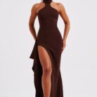 Isabella Maxi Dress - Chocolate - Sassygrove