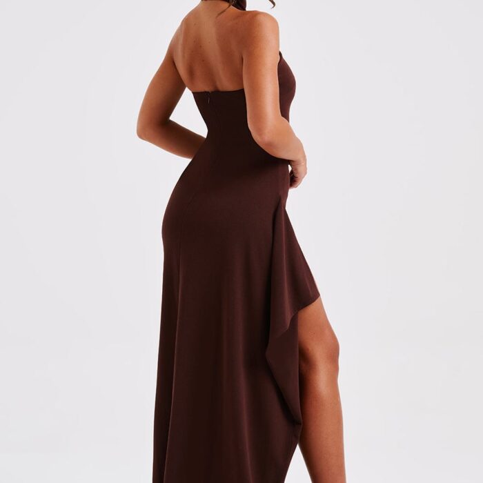 Isabella Maxi Dress - Chocolate - Sassygrove