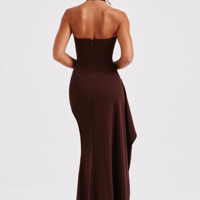 Isabella Maxi Dress - Chocolate - Sassygrove