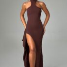 Isabella Maxi Dress - Chocolate - Sassygrove