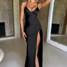 Ruby Radiance Maxi Dress-Black - Sassygrove