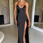 Ruby Radiance Maxi Dress-Black - Sassygrove