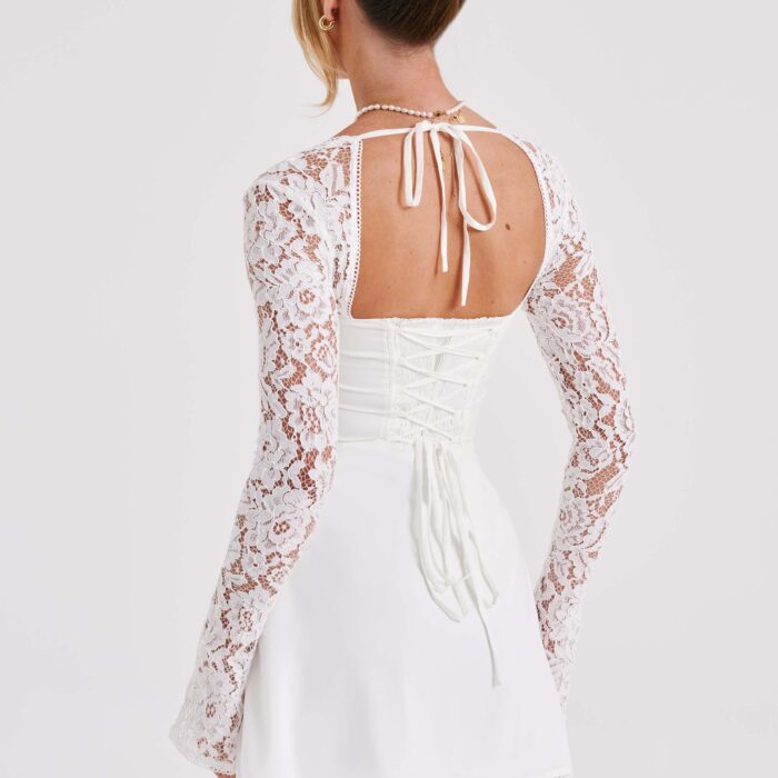 Twilight Temptation Mini Dress- Ivory - Sassygrove