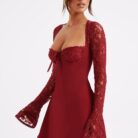 Twilight Temptation Mini Dress- Red - Sassygrove