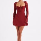 Twilight Temptation Mini Dress- Red - Sassygrove