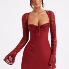 Twilight Temptation Mini Dress- Red - Sassygrove