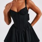 Josie Mini Dress - Black - Sassygrove
