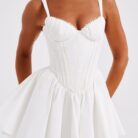 Josie Mini Dress - White - Sassygrove