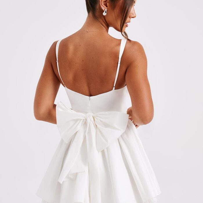 Josie Mini Dress - White - Sassygrove
