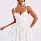 Josie Mini Dress - White - Sassygrove