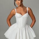 Josie Mini Dress - White - Sassygrove