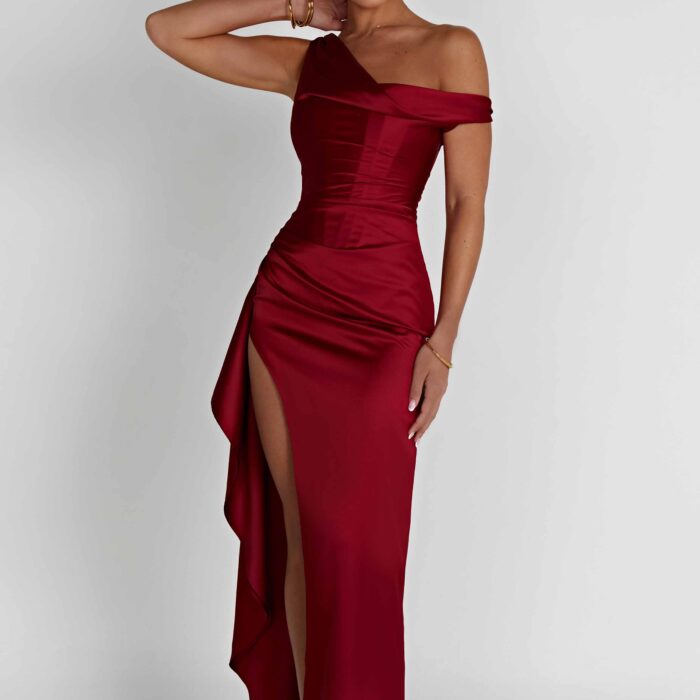 Juliene Maxi Dress - Wine - Sassygrove