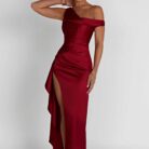Juliene Maxi Dress - Wine - Sassygrove