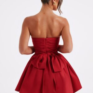 Melinda Mini Dress - Red - Sassygrove