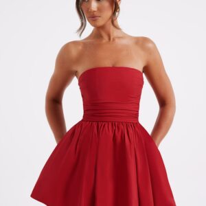 Melinda Mini Dress - Red - Sassygrove