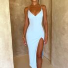 Kiara Midi Dress - Light Blue - Sassygrove