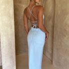 Kiara Midi Dress - Light Blue - Sassygrove