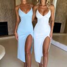 Kiara Midi Dress - Light Blue - Sassygrove