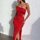KYALA MAXI DRESS - RED SEQUIN - Sassygrove