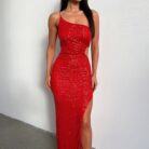 KYALA MAXI DRESS - RED SEQUIN - Sassygrove
