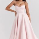 Madeline Midi Dress - Pink - Sassygrove
