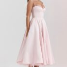 Madeline Midi Dress - Pink - Sassygrove