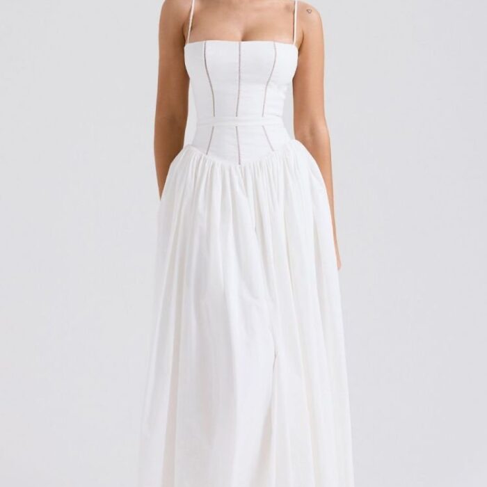 margaret-white-cotton-maxi-sundress-114217 Margaret White Cotton Midi Sundress - Sassygrove