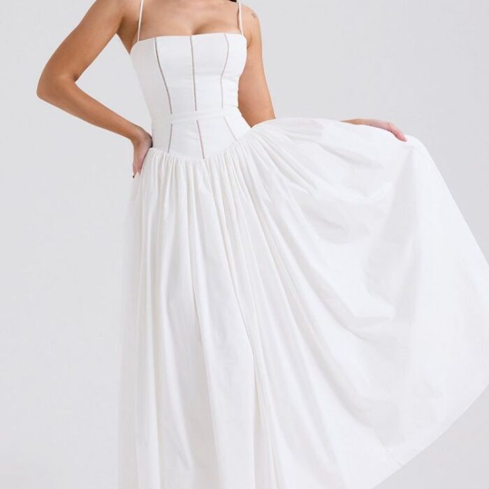 margaret-white-cotton-maxi-sundress-646132 Margaret White Cotton Midi Sundress - Sassygrove