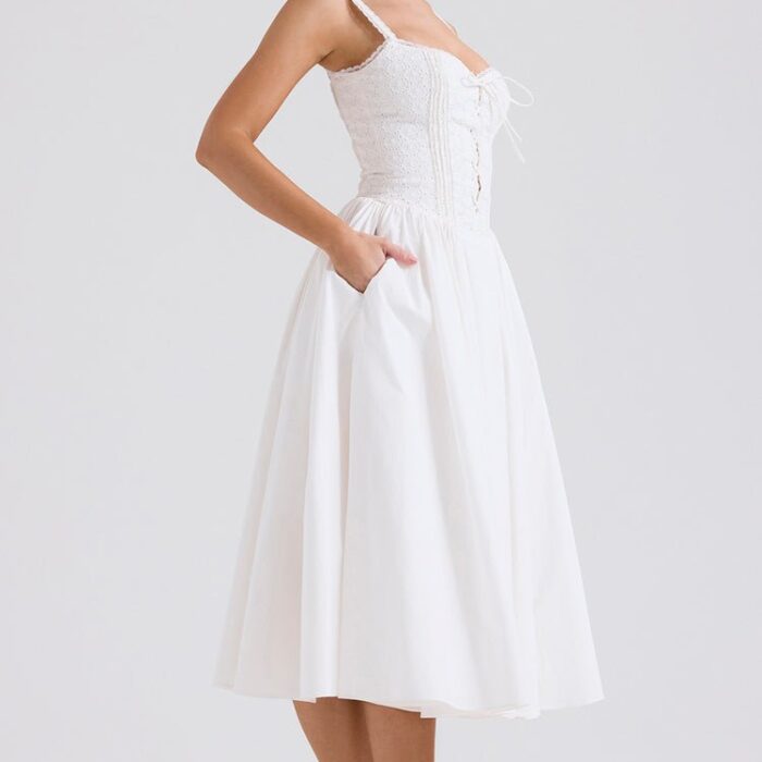mila-midi-dress-ivory-837607 Mila Midi Dress - Ivory - Sassygrove
